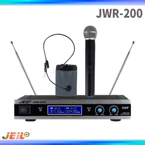 JEIL JWR200/무선마이크/2채널/마이크 선택