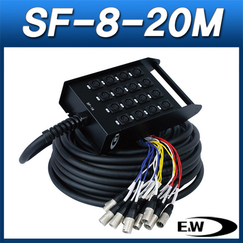 ENW SF-8-20M/케이블(박스형)/캐논암 8채널 박스+20M