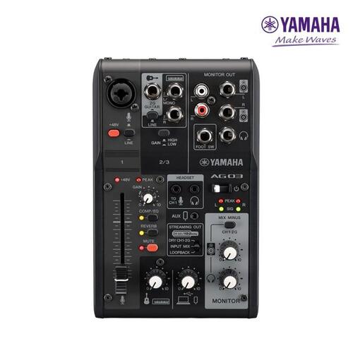YAMAHA AG03MK2 블랙 오디오 인터페이스 라이브 스트리밍 방송용
