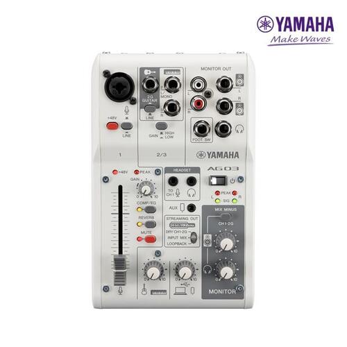 YAMAHA AG03MK2 화이트 오디오 인터페이스 라이브 스트리밍 방송용 믹서