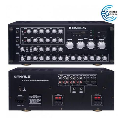 KANALS KQ800W 멀티앰프 4CH 파워드믹서앰프 KQ-800W