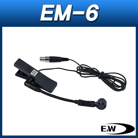 E&amp;W EM-6/악기용콘덴서마이크/단일지향성/BT-900벨트팩 전용/EW EM6