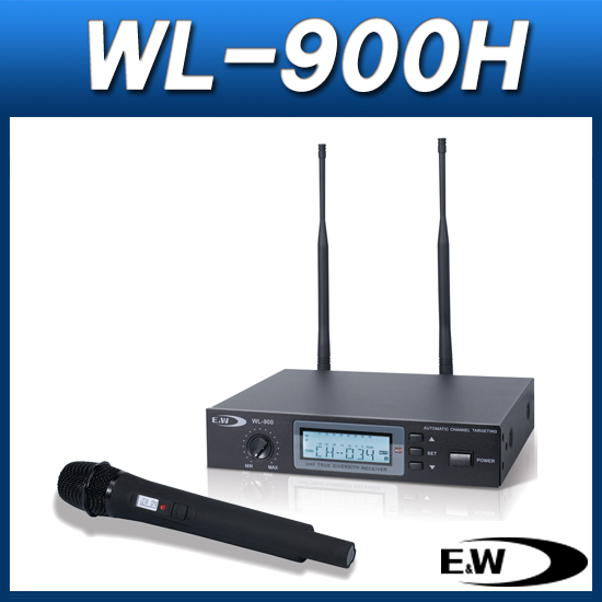 E&amp;W WL-900H/핸드타입/무선마이크/강의용/보컬용/찬양용/스피치용/900MHz/EW WL900H