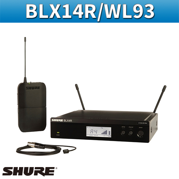 SHURE BLX14RK/W93/무선 핀마이크 세트/슈어(BLX14R/WL93)