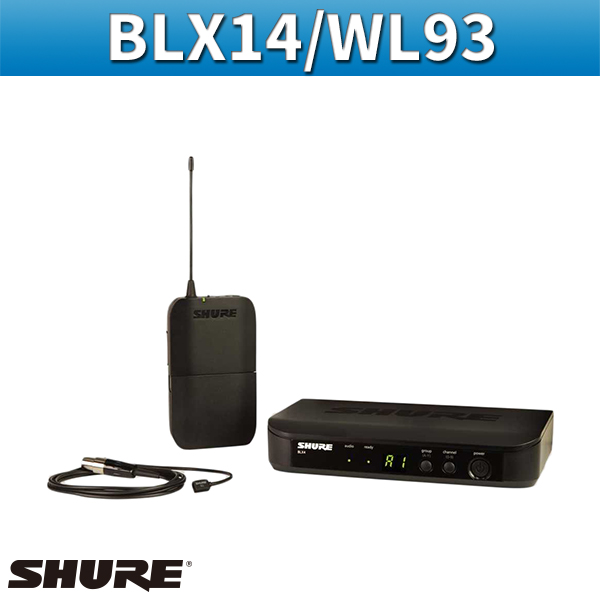 SHURE BLX14WL93/무선 핀 마이크 세트/슈어(BLX14/WL93)