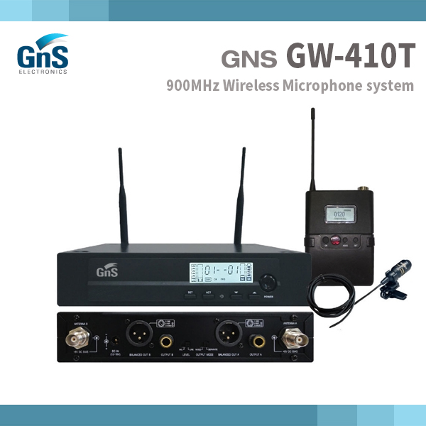 GNS GW410T 고급무선마이크 핀세트 (900MHz대역) 1CH