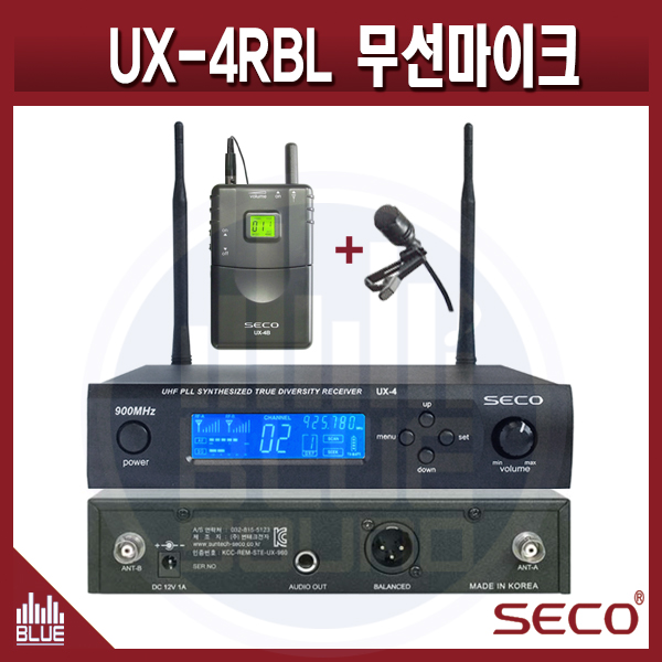 SECO UX4RBL/ 1채널 무선 핀마이크SET (SECO UX-4RBL)