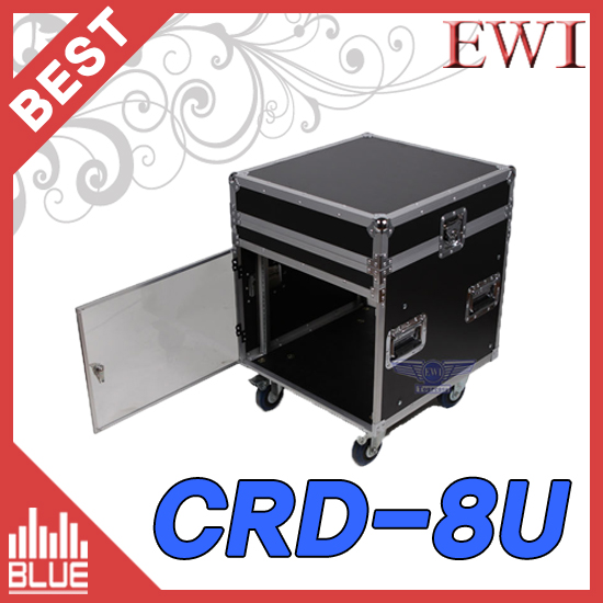 EWI CRD-8U/아크릴 도어형 하드랙케이스/상부믹서장착형/바퀴있음 (EWI CRD8U)
