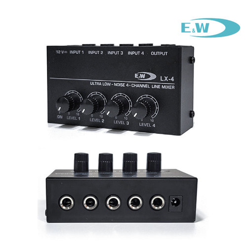 E&amp;W LX4/4채널 라인믹서/마이크믹서/ENW LX-4