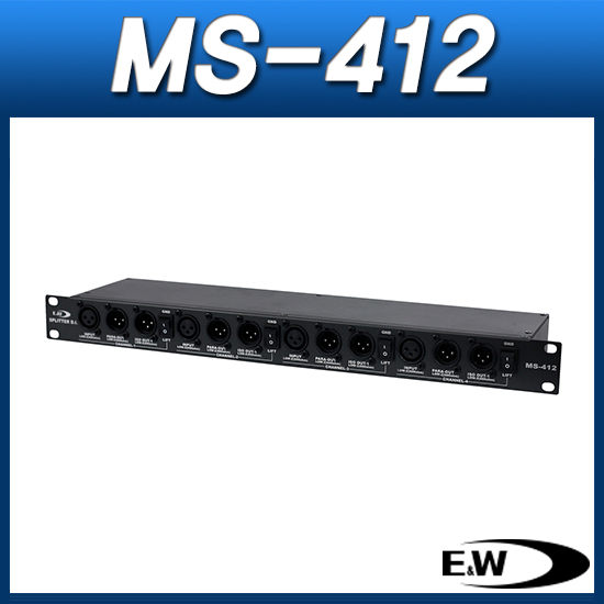 E&amp;W MS-412/4채널 마이크 스플리터/랙타입/EW MS412