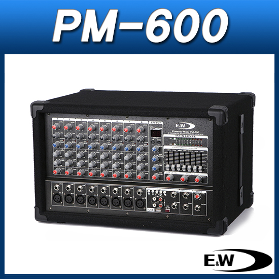 E&amp;W PM-600/고급파워드믹서/300W+300W/뉴트릭커넥터내장/EW PM600
