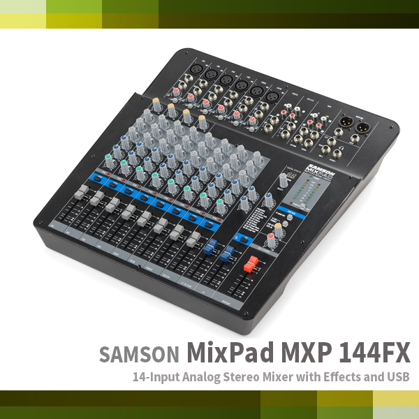 MixPad MXP144FX/SAMSON/14입력 아날로그스테레오믹서/이펙터/USB지원