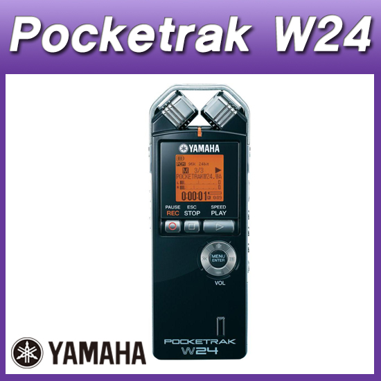 YAMAHA POCKETRAK W24/포터블레코더/음성녹음기/스테레오마이크적용 CD보다좋은음질